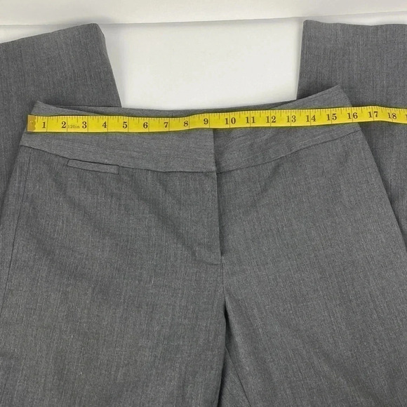 Gray mid rise slacks trouser straight leg formal office dress pants size6 - Picture 7 of 14